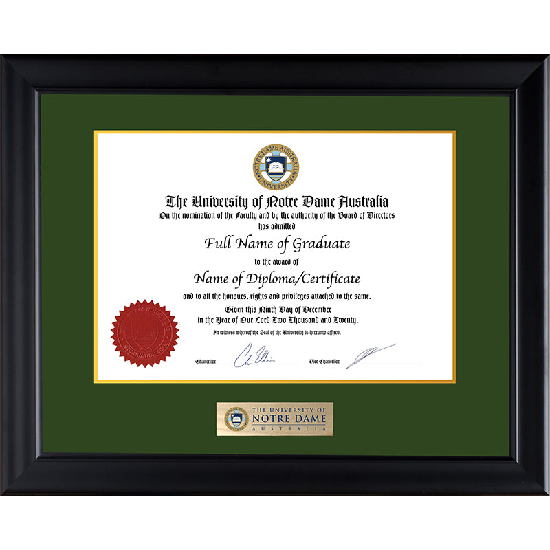 Notre Dame University Frame Black Elegance
