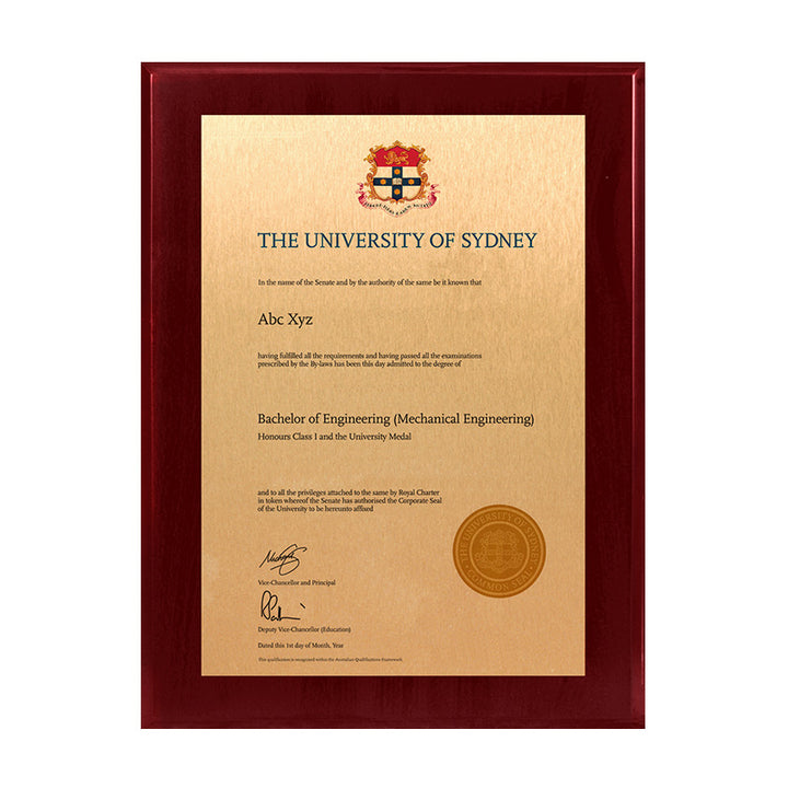 University of Sydney Plaque Prestige
