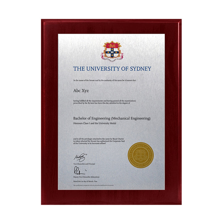 University of Sydney Plaque Prestige