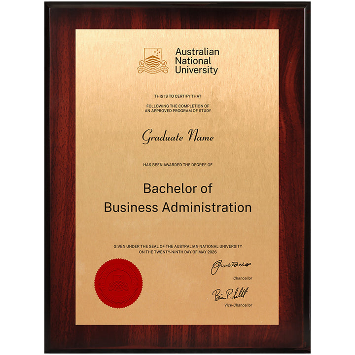 ANU Plaque Rosewood