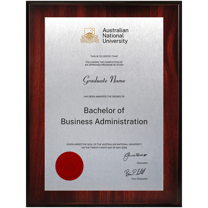 ANU Plaque Rosewood