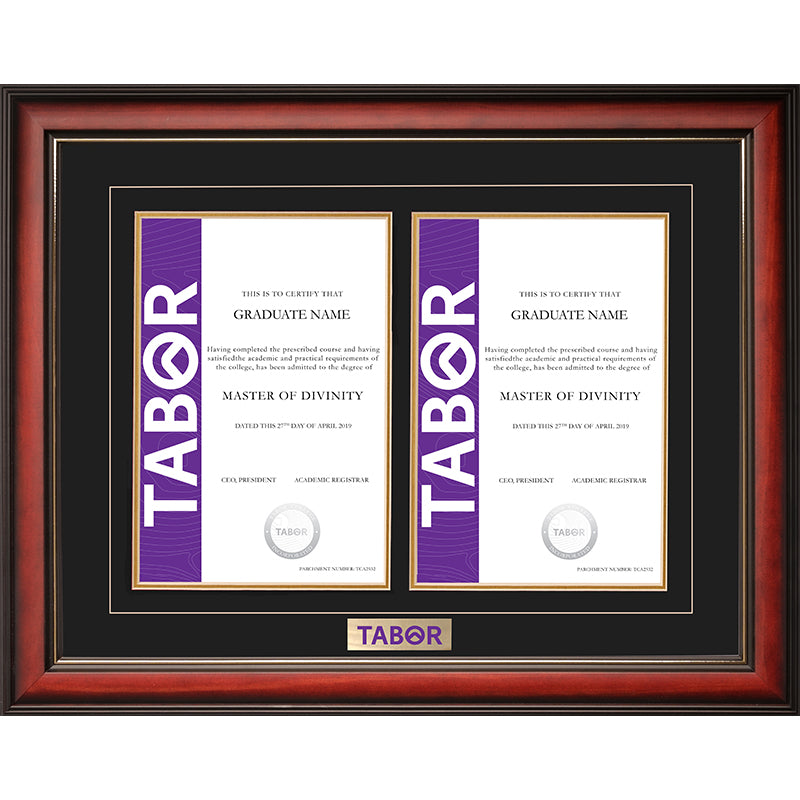 Tabor Frame Mahogany Double Degree