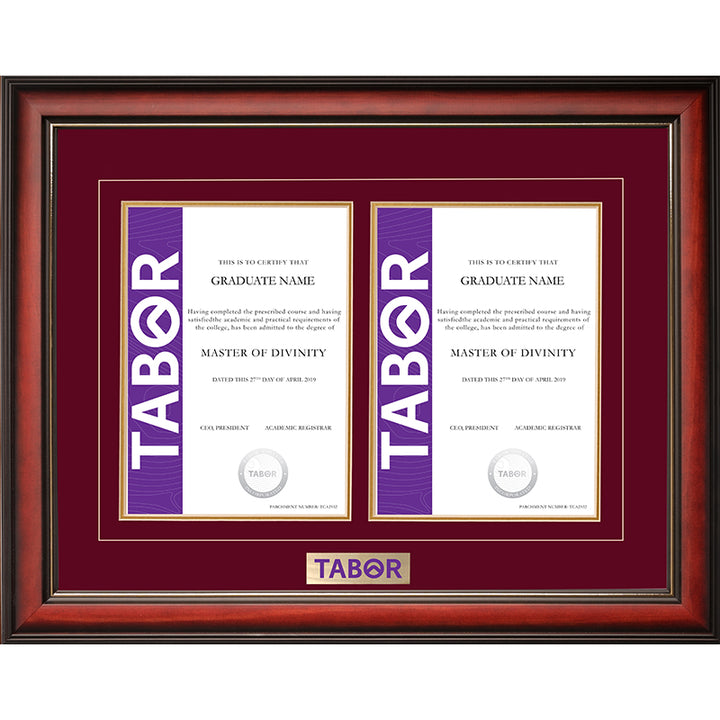 Tabor Frame Mahogany Double Degree