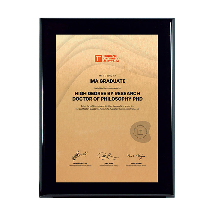 Torrens Plaque Prestige Black