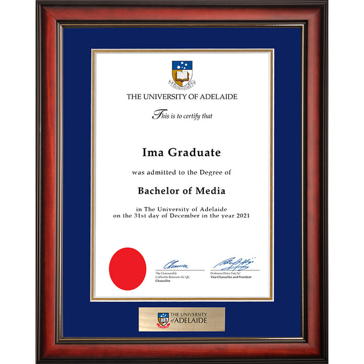 University of Adelaide Frame Mahogany Elegance