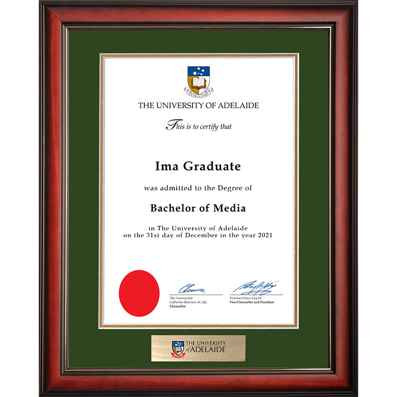 University of Adelaide Frame Mahogany Elegance