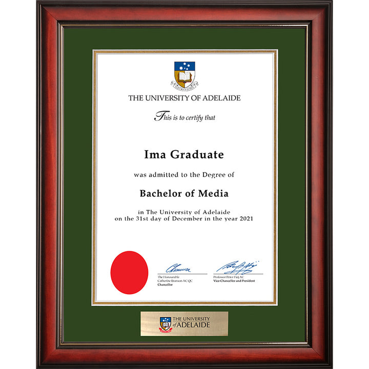 University of Adelaide Frame Mahogany Elegance