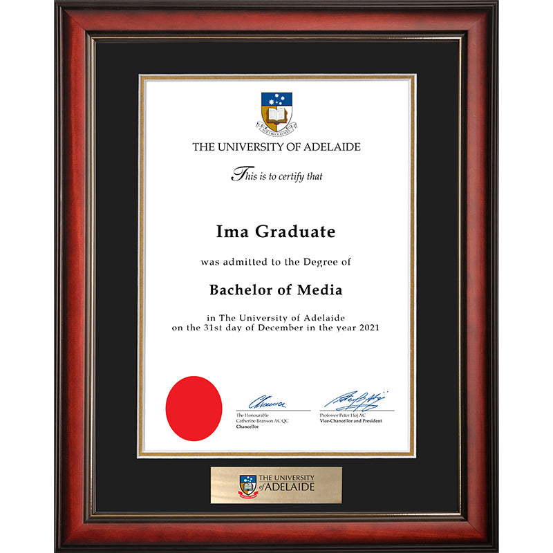 University of Adelaide Frame Mahogany Elegance