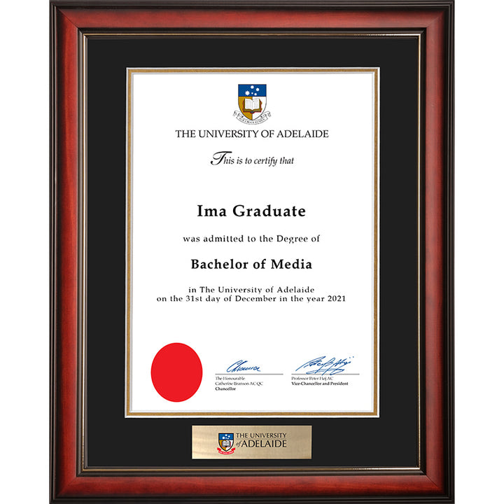 University of Adelaide Frame Mahogany Elegance