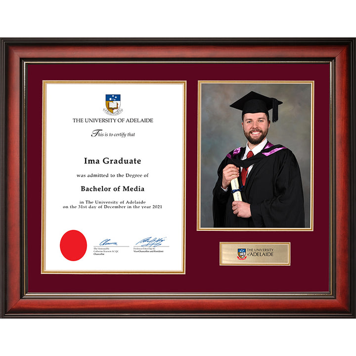 University of Adelaide Frame Mahogany Regency