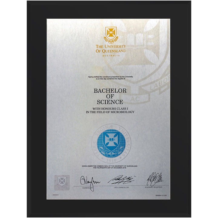 University of Queensland Plaque Black Acrylic