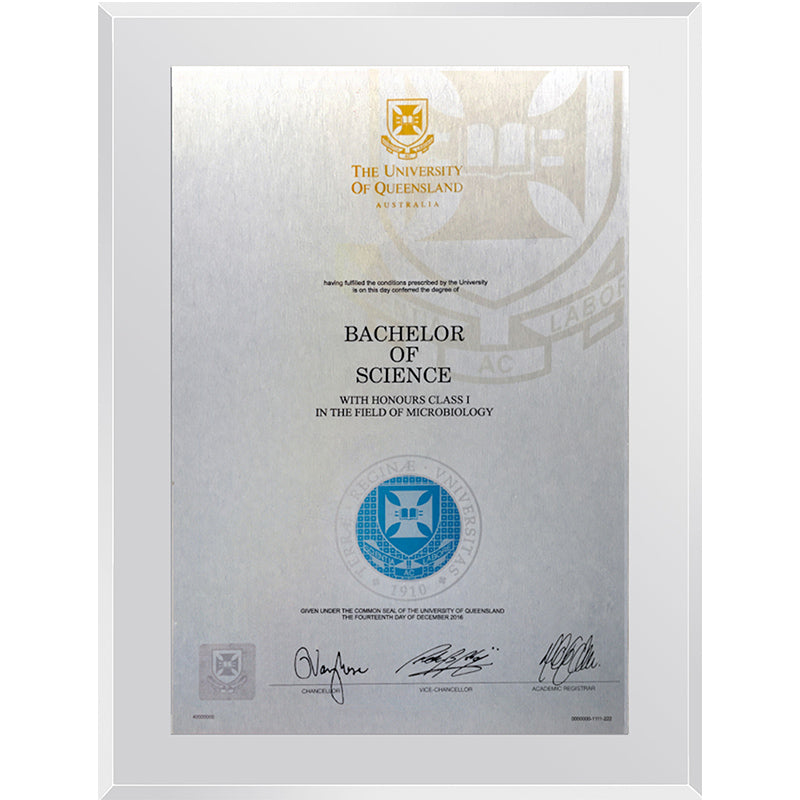 University of Queensland Plaque Clear Acrylic