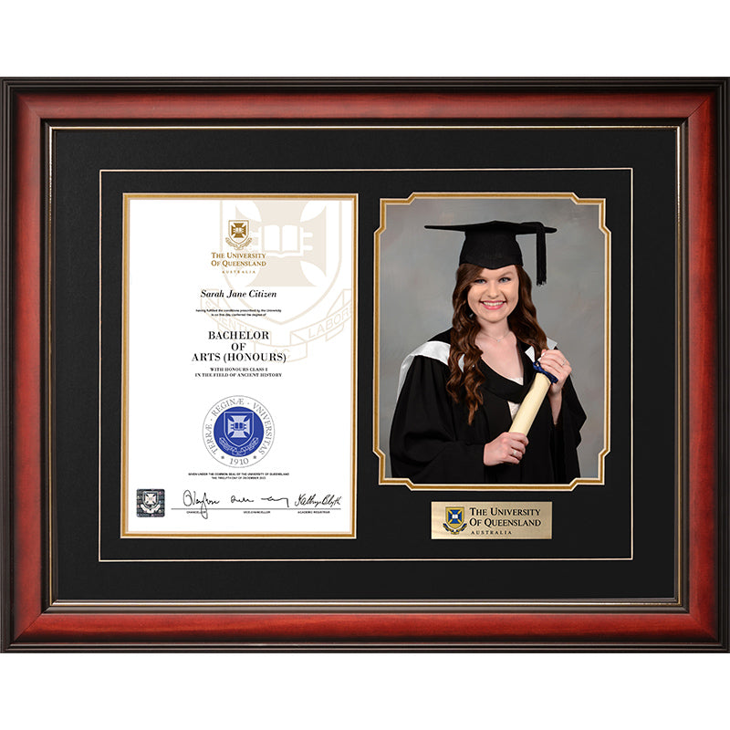 University of Queensland Frame Mahogany Regency