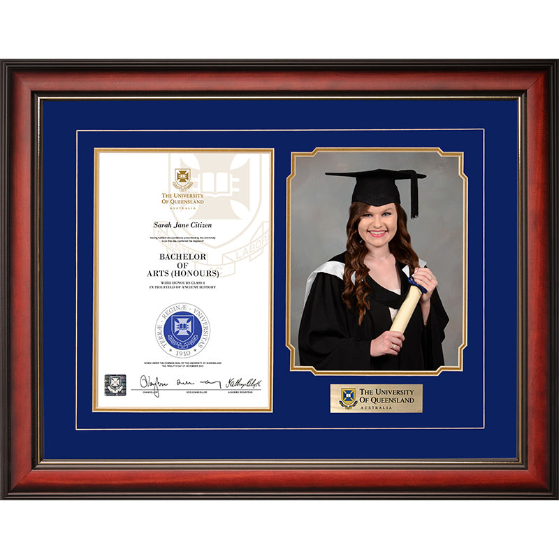 University of Queensland Frame Mahogany Regency