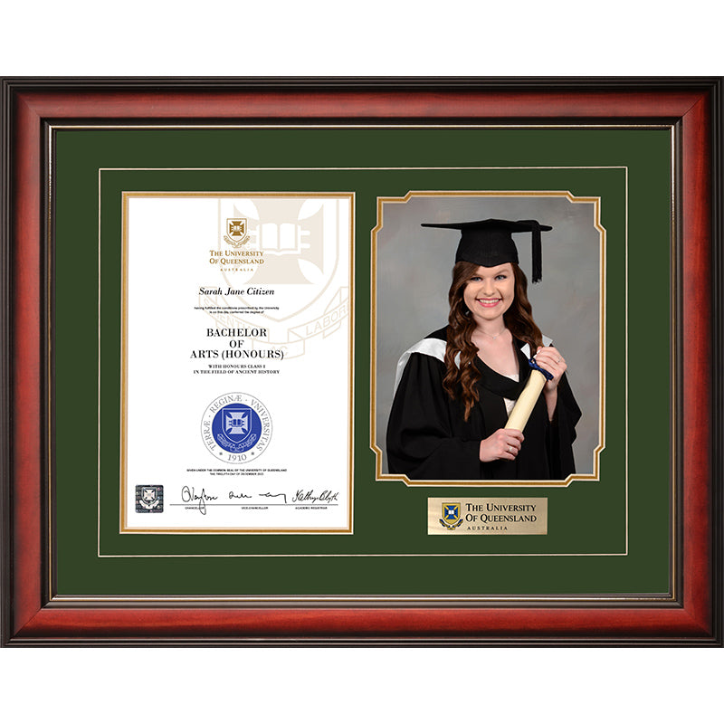 University of Queensland Frame Mahogany Regency