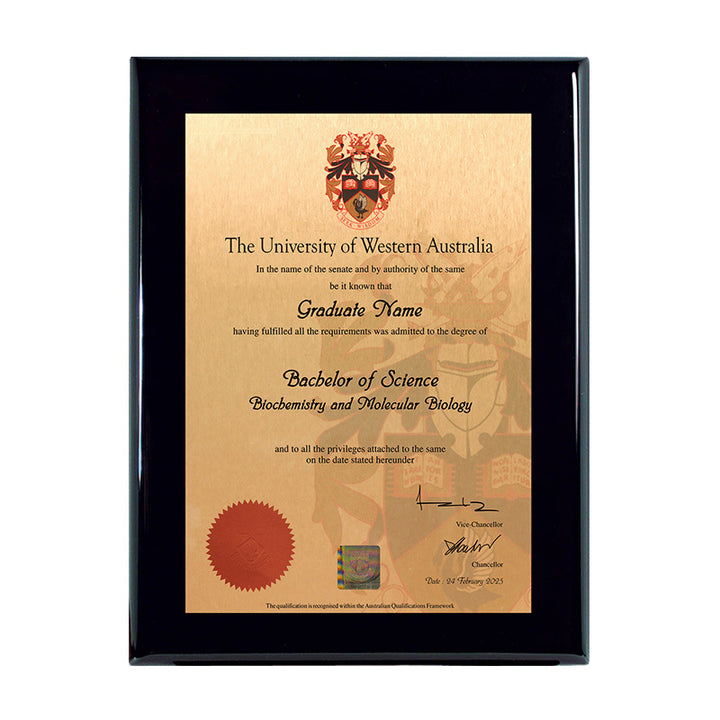 UWA Plaque Prestige Black