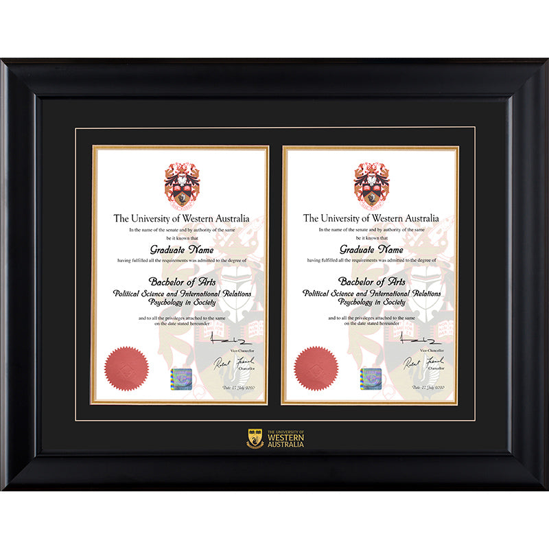 UWA Frame Black Double Degree