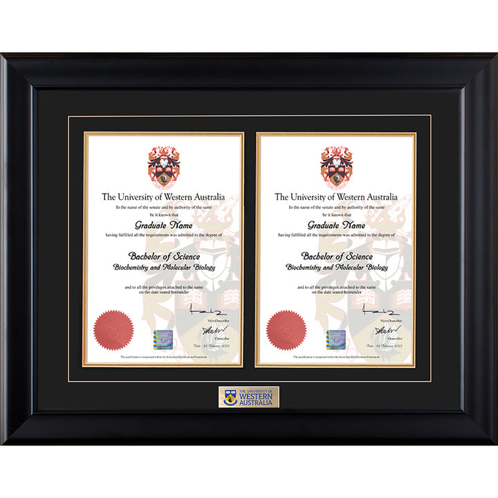 UWA Frame Black Double Degree