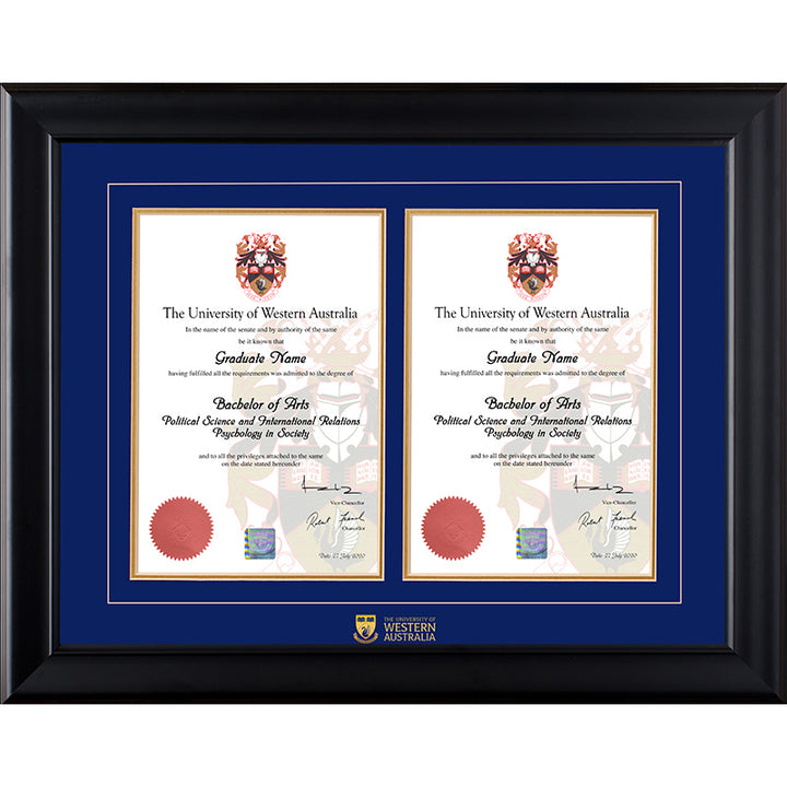 UWA Frame Black Double Degree