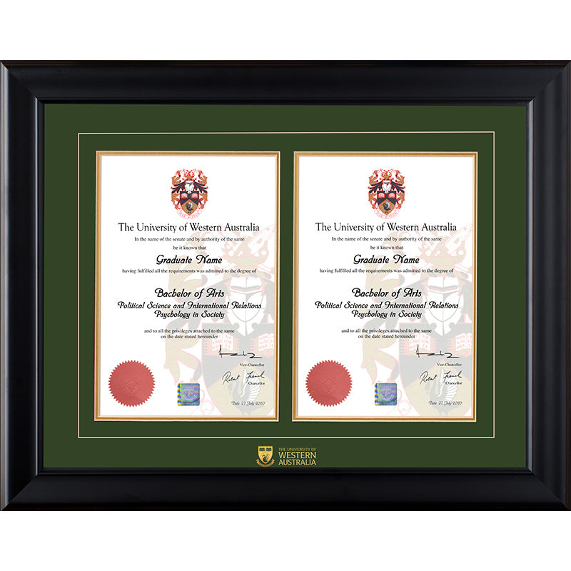 UWA Frame Black Double Degree