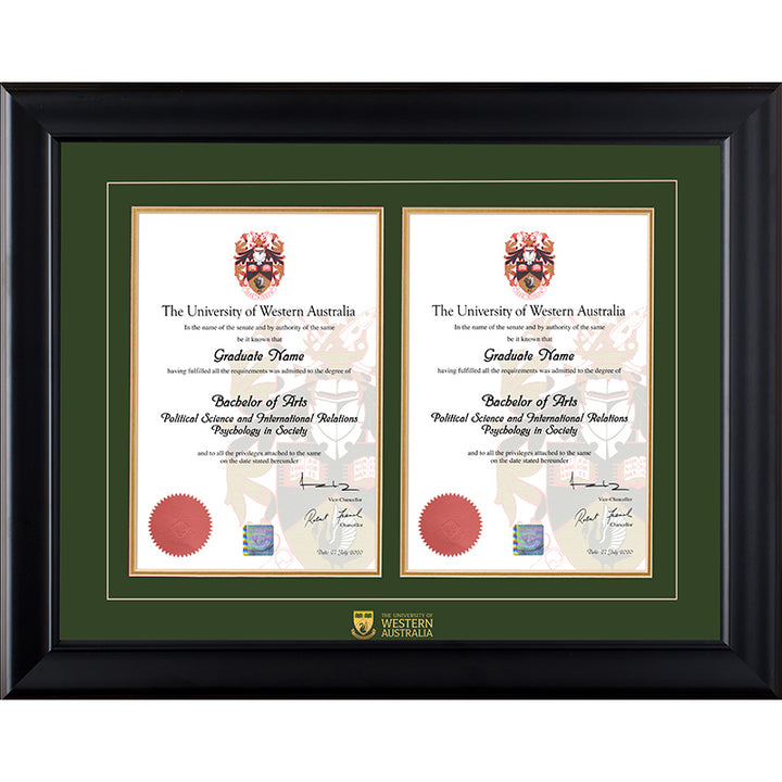 UWA Frame Black Double Degree