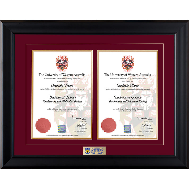 UWA Frame Black Double Degree