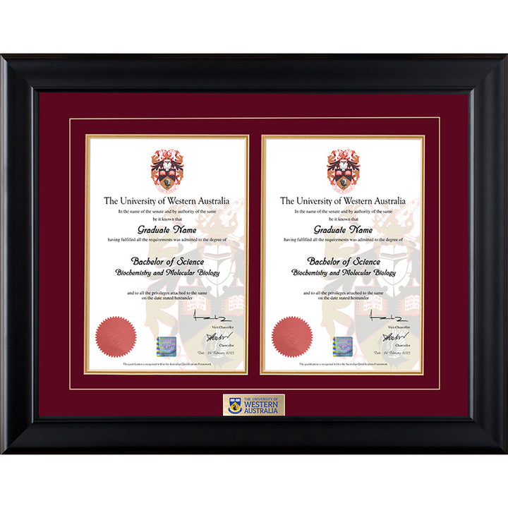 UWA Frame Black Double Degree