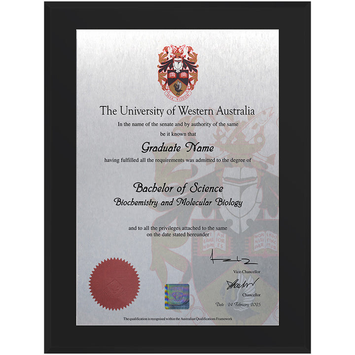 UWA Plaque Black Acrylic