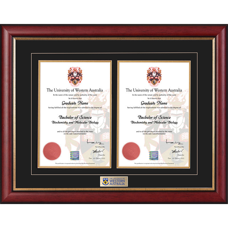 UWA Frame Mahogany Double Degree