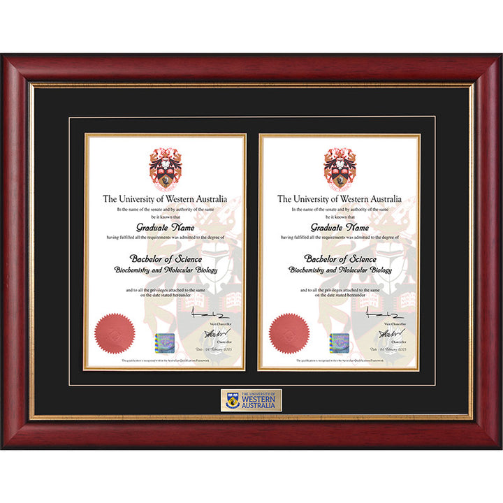 UWA Frame Mahogany Double Degree