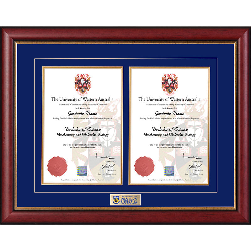 UWA Frame Mahogany Double Degree