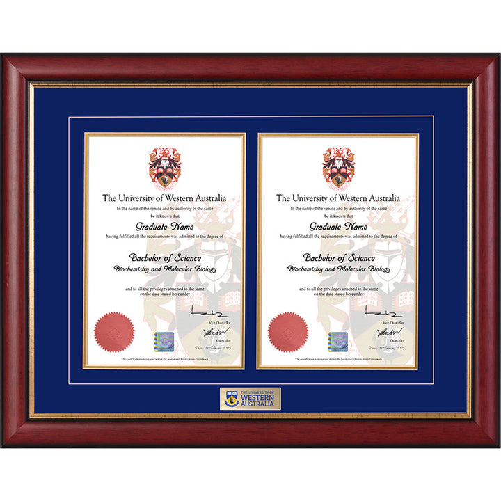 UWA Frame Mahogany Double Degree