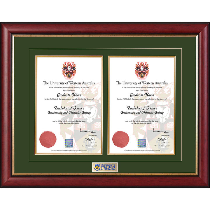 UWA Frame Mahogany Double Degree