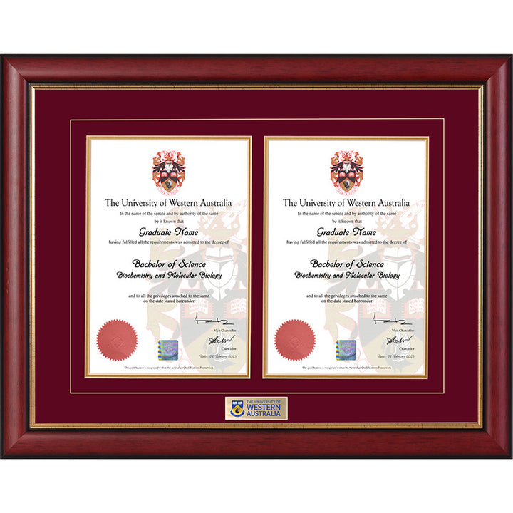 UWA Frame Mahogany Double Degree