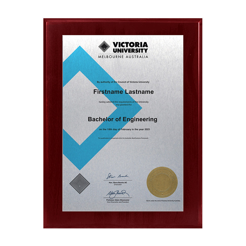 Victoria University Plaque Prestige