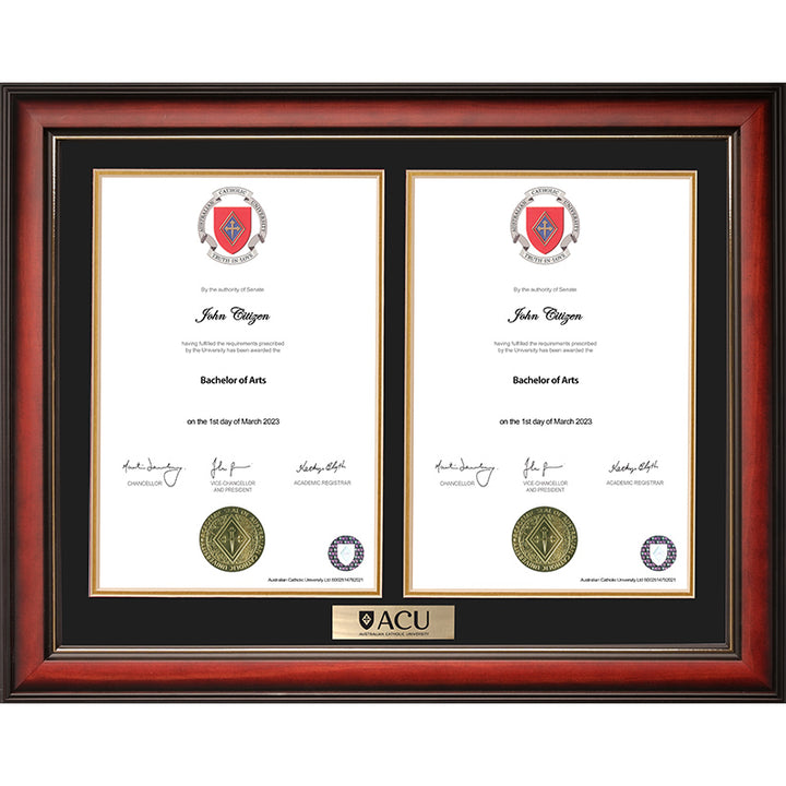 ACU Frame Mahogany Double Degree