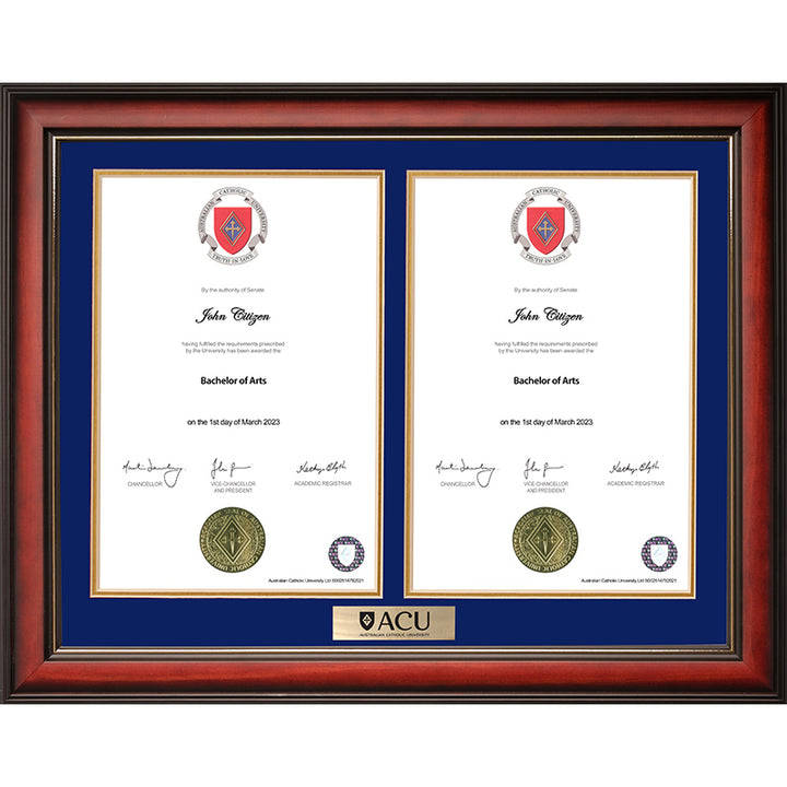 ACU Frame Mahogany Double Degree
