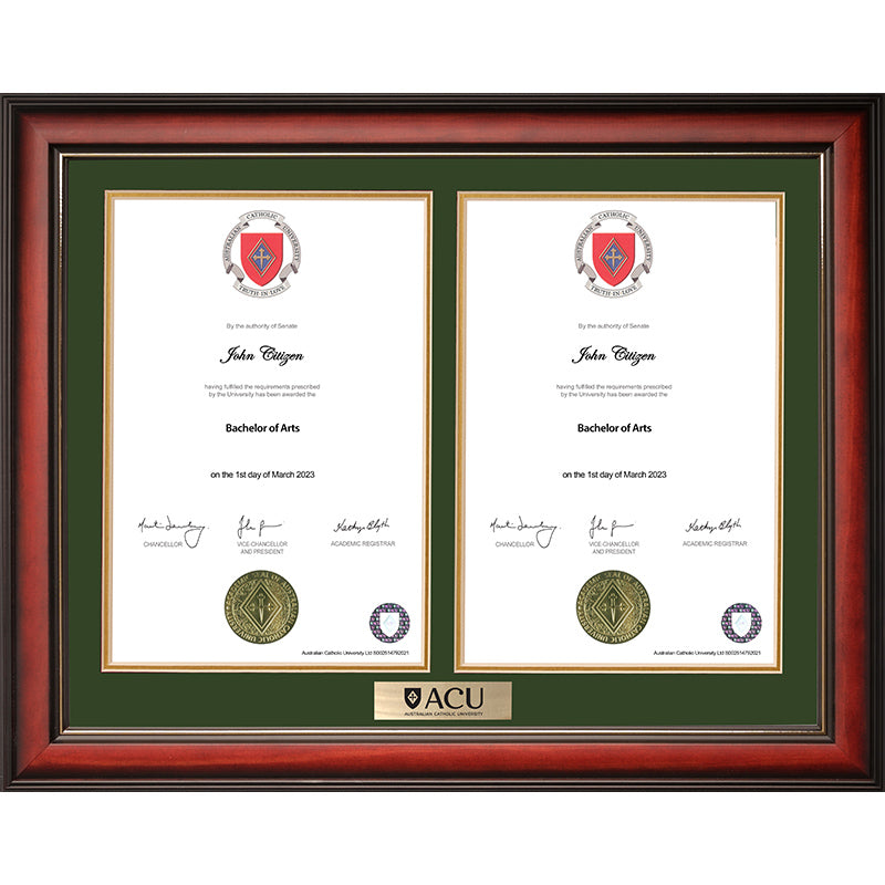ACU Frame Mahogany Double Degree