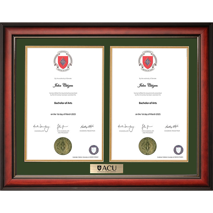 ACU Frame Mahogany Double Degree