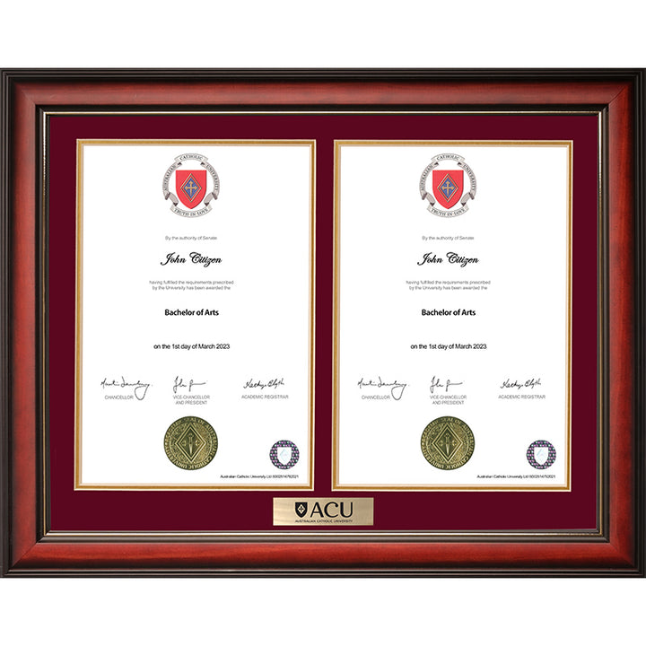 ACU Frame Mahogany Double Degree