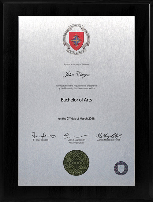 ACU Plaque Black Wooden