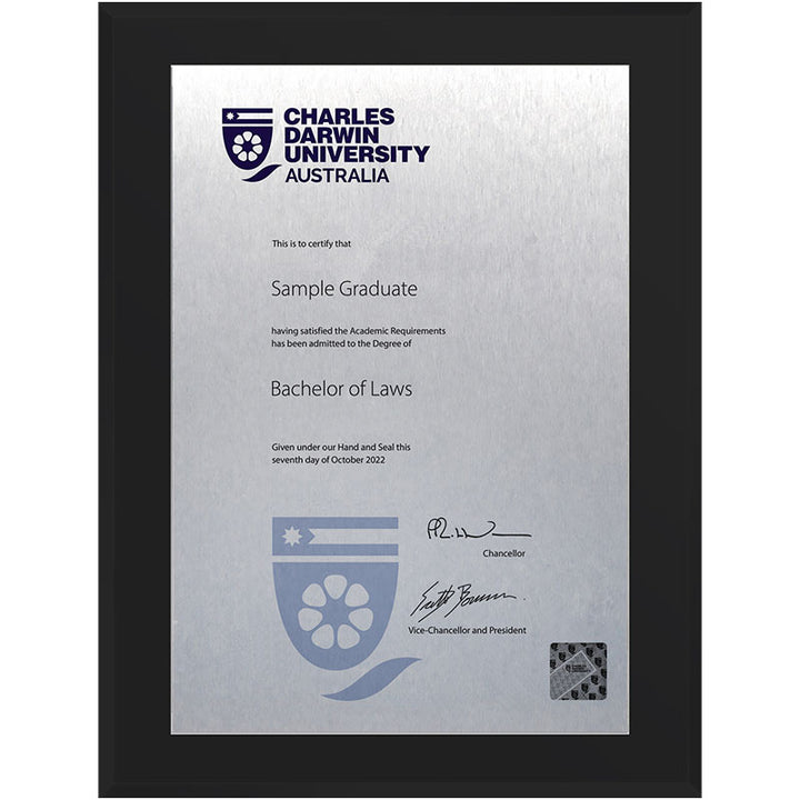 CDU Plaque Black Acrylic