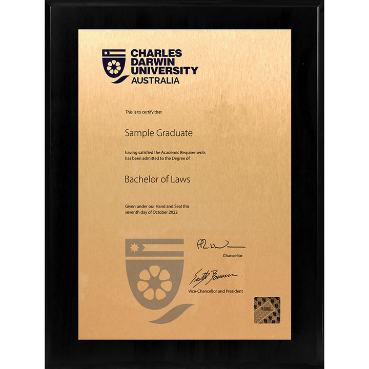 CDU Plaque Black Wooden