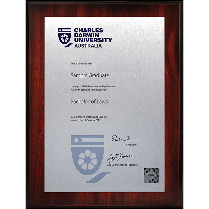 CDU Plaque Rosewood