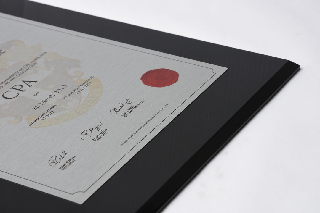 CPA Plaque Black Acrylic
