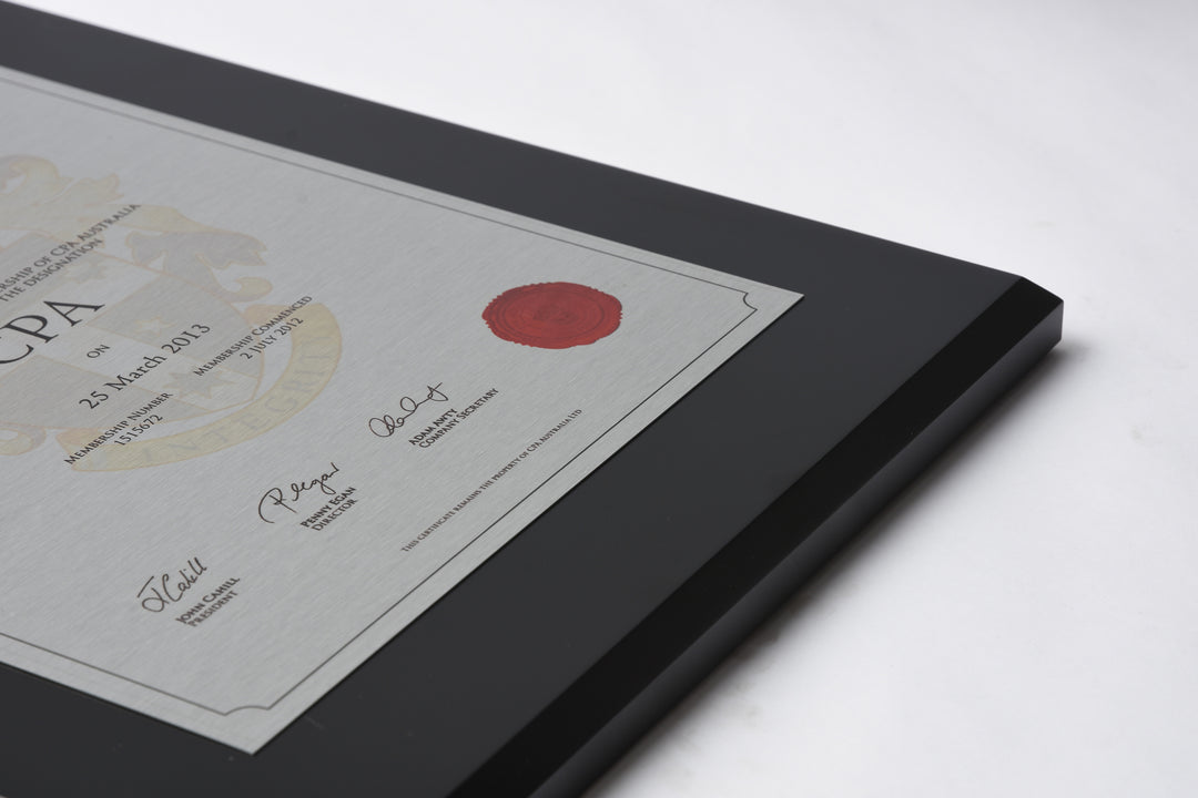 CPA Plaque Black Wooden