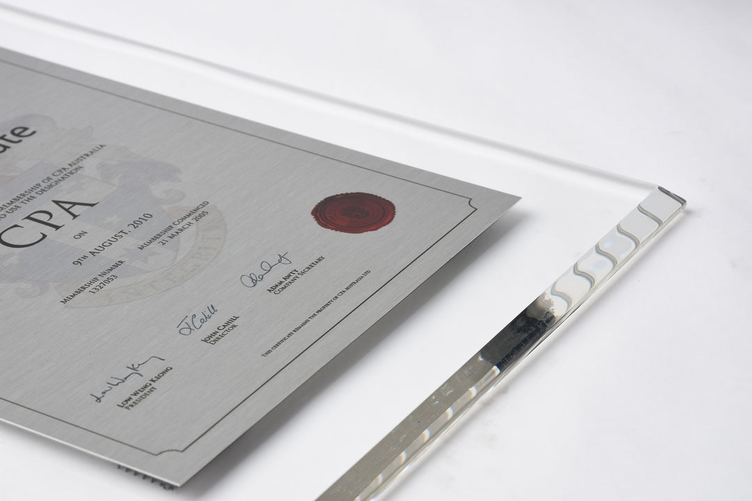 CPA Plaque Clear Acrylic