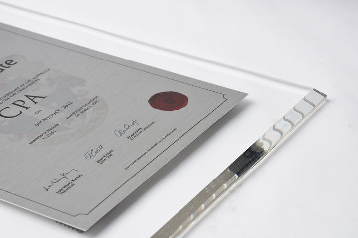 CPA Plaque Clear Acrylic