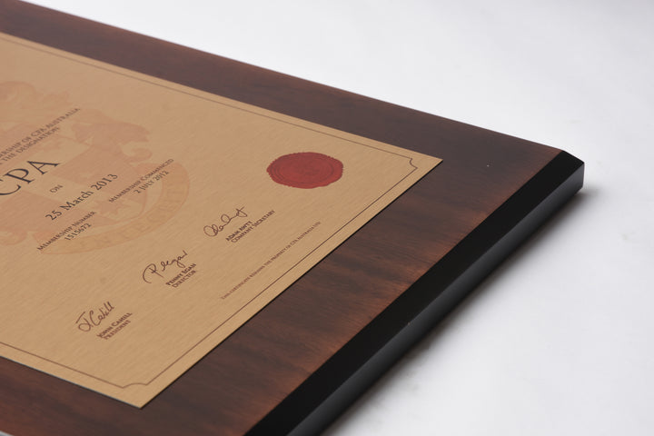 CPA Plaque Jarrah