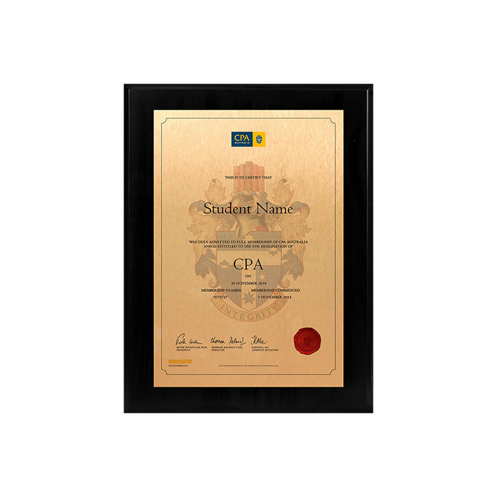 CPA Plaque Black Mini